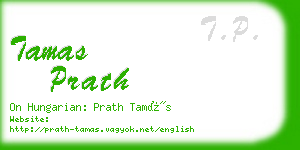 tamas prath business card